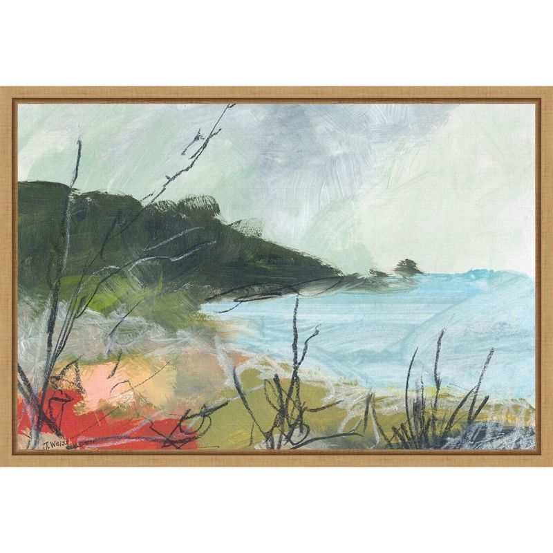 Sylvie Maple Framed Abstract Landscape Canvas Wall Art, 23 x 16 inches