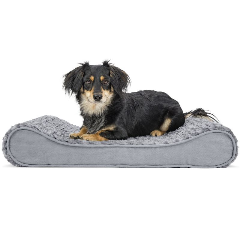 Gray Medium Orthopedic Foam Luxe Lounger Dog Bed