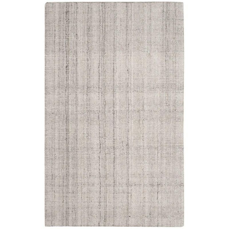 Elysian Light Grey Abstract Hand-Tufted Wool Blend 3' x 5' Rug