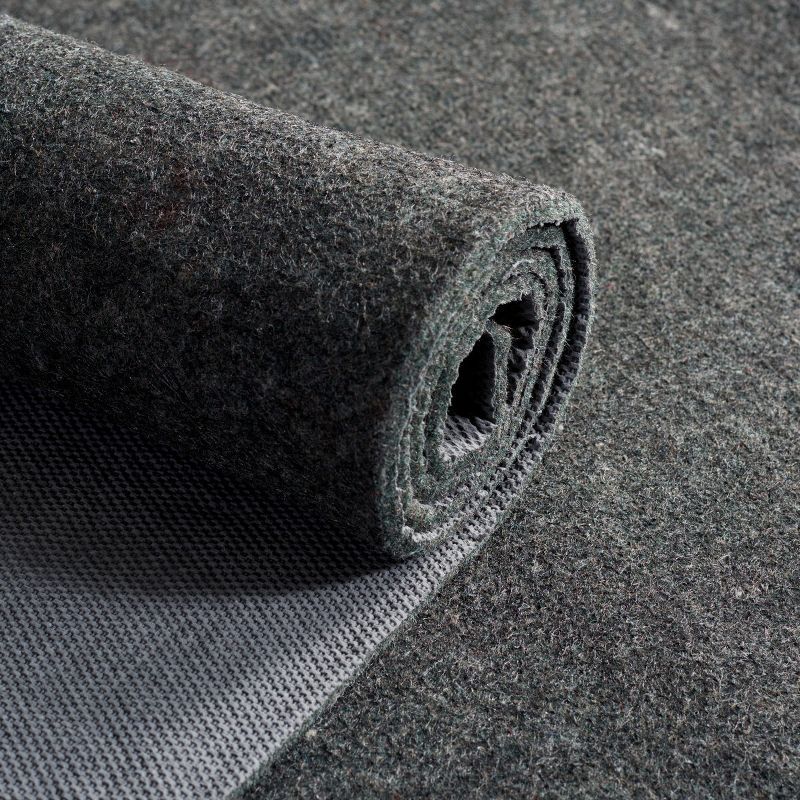 Ventilated Cushioned Rug Pad, Grey, 9' x 12', Polypropylene & Rubber