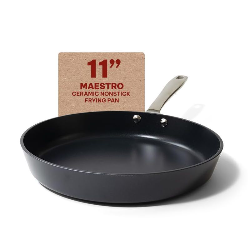 Alva Maestro Ceramic Nonstick Frying Pan Skillet,Non Toxic Cookware,Omelette Pan,Kitchen Cookware for Home & Outdoor Cooking