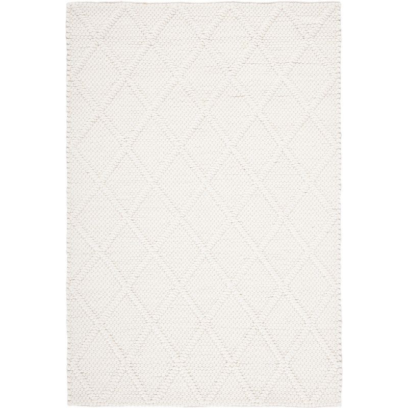 Ivory Hand-Tufted Wool and Viscose 4' x 6' Area Rug