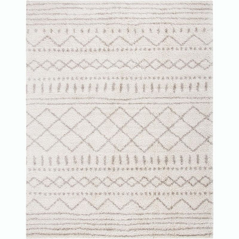 Sahara Bliss Ivory & Beige Hand-Knotted Shag Area Rug - 8' x 10'