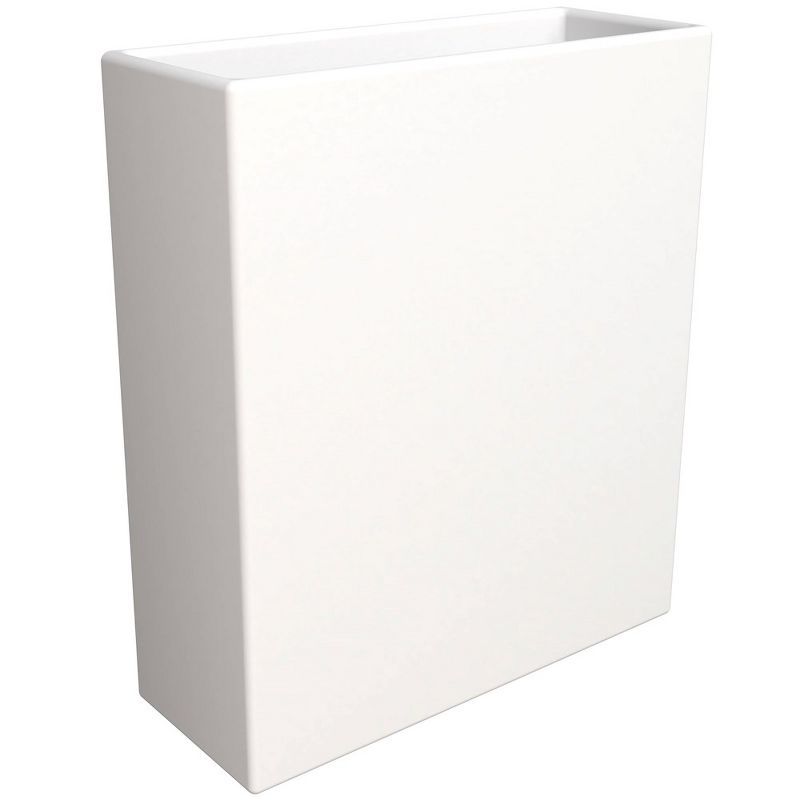 Thistle White 36" Fiberstone and MGO Clay Rectangular Planter