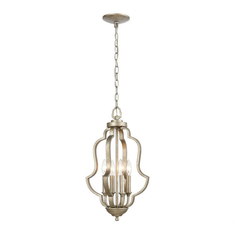 Lanesboro Mini Island 4-Light Indoor/Outdoor Pendant in Dusted Silver