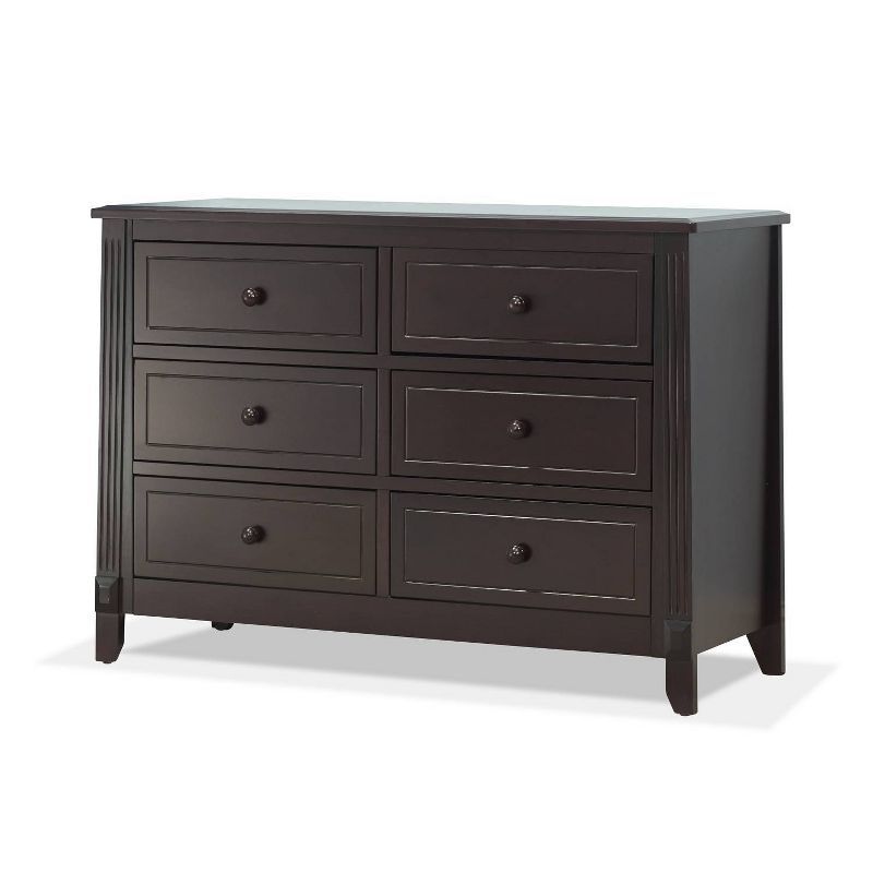 Espresso Double Nursery Dresser with Dovetail Drawers