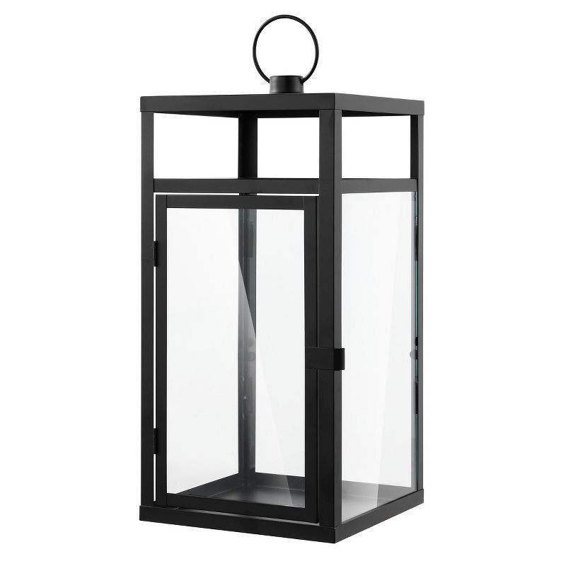 Fraleigh 20" Black Metal and Glass Outdoor Lantern