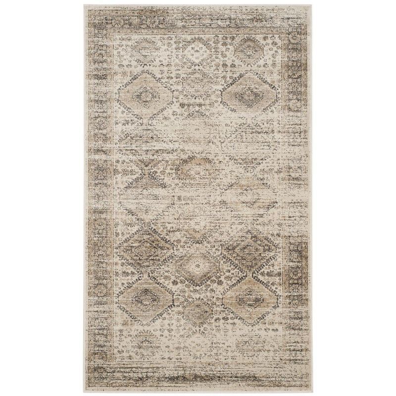 Vintage Stone 2' x 3' Hand-Knotted Viscose Rug