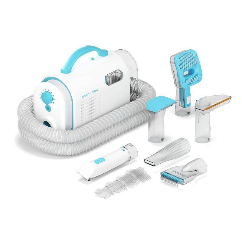 Uproot Clean White and Blue 7-in-1 Pet Grooming Vacuum Kit