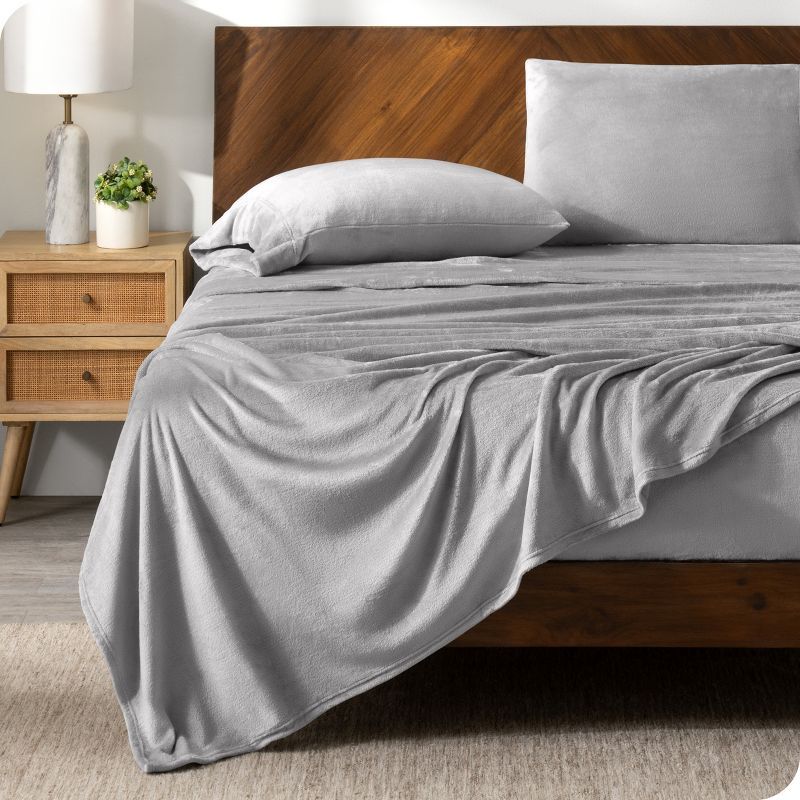 Ultra Soft Light Grey Microfiber Twin XL Sheet Set