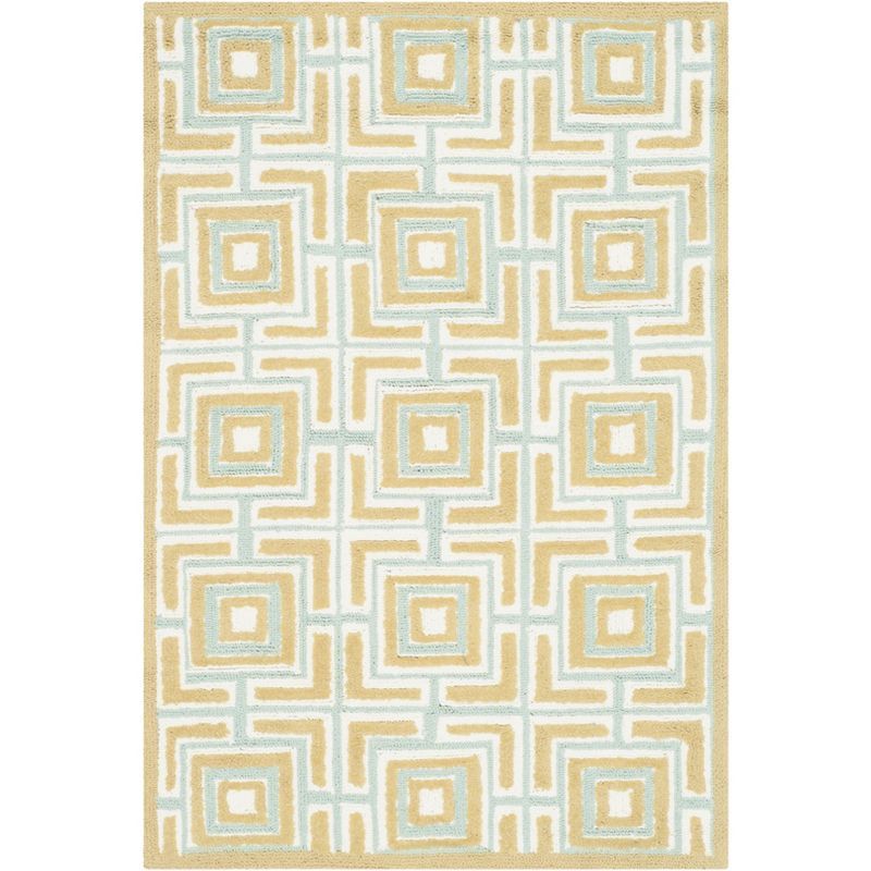 Coastal Charm Light Blue Hand-Knotted Cotton Accent Rug - 2' x 3'