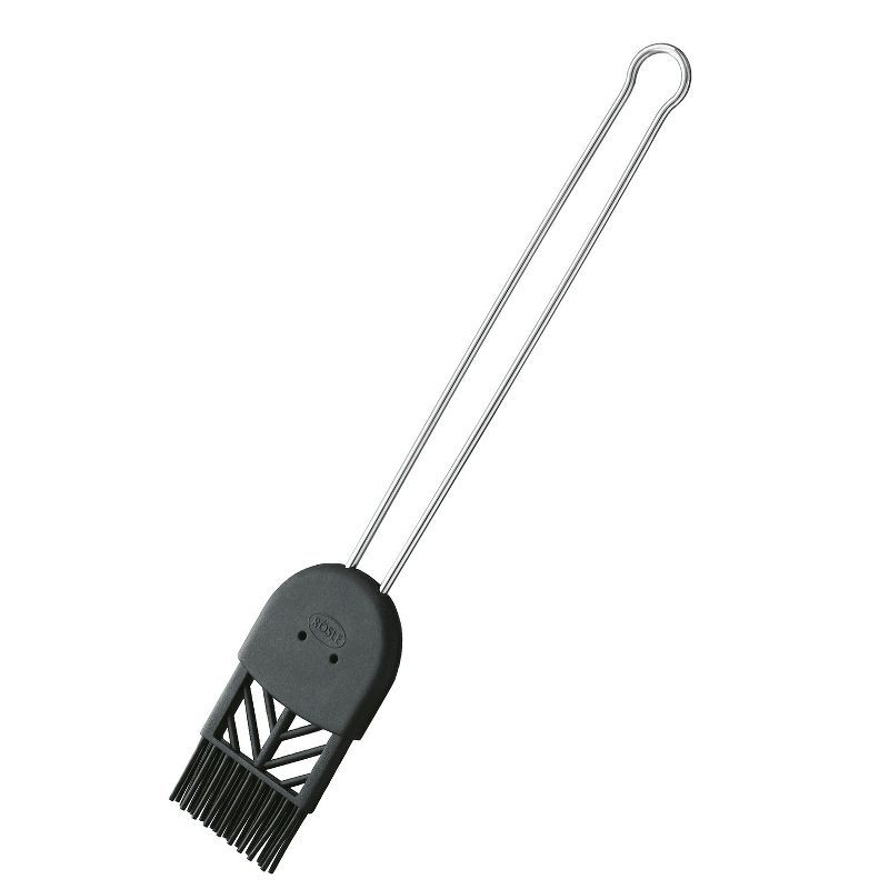 Rosle Black Stainless Steel & Silicone Pastry Brush, 10.3-Inch