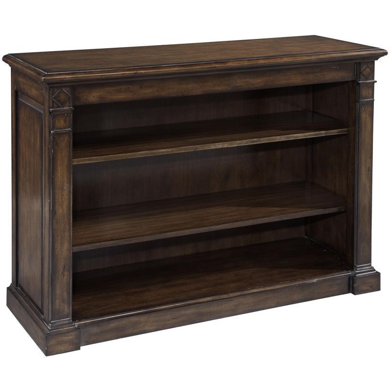 Hekman Traditional Brown Wood Adjustable Console Bookcase