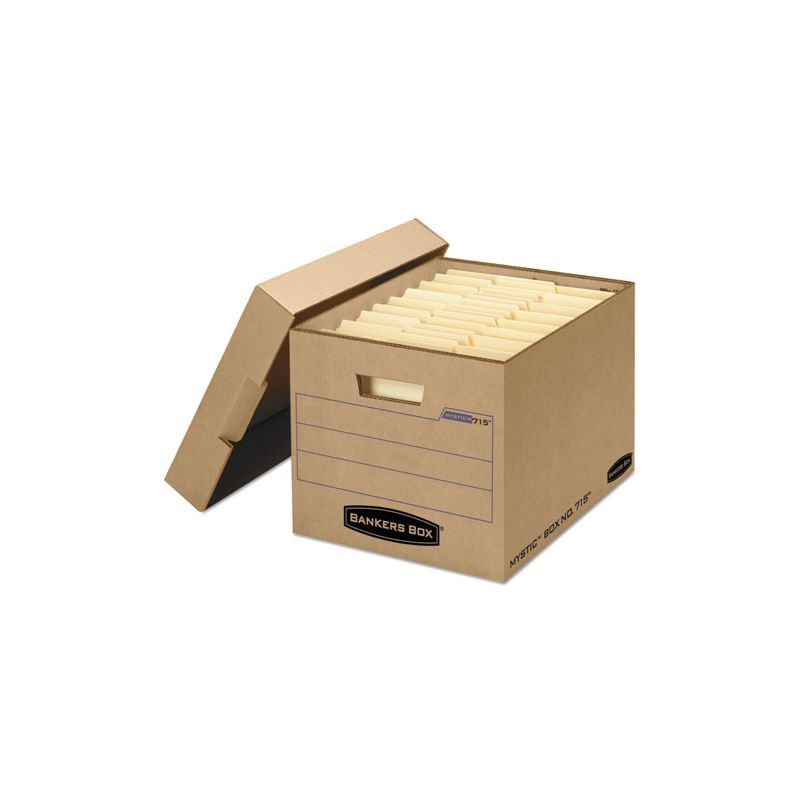 Brown Corrugated Fiberboard Stackable Storage Box with Lift-Off Lid