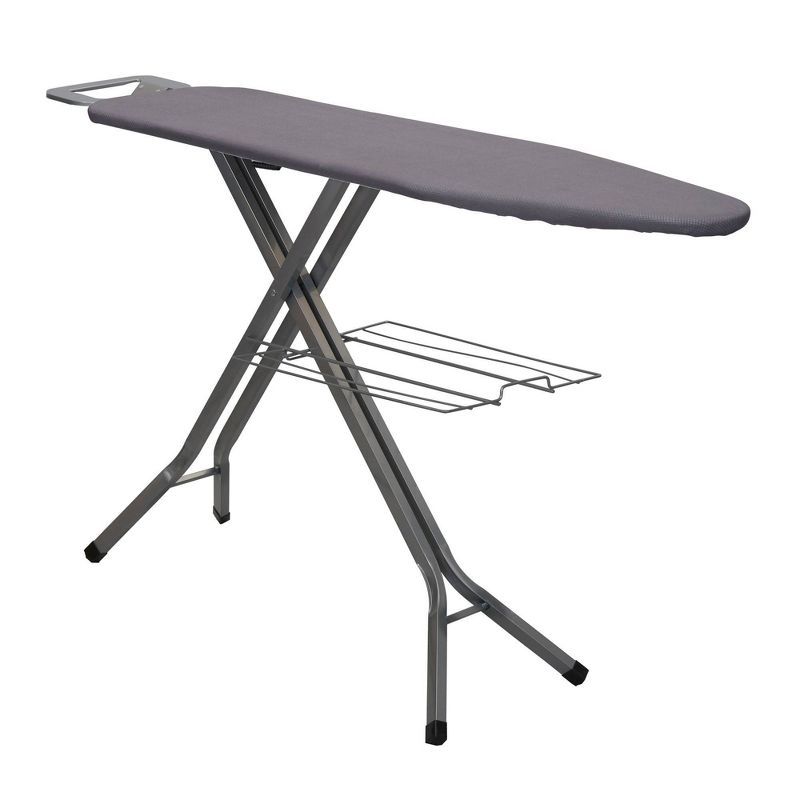Deluxe Full Size Gray Steel Ironing Board with Adjustable Height