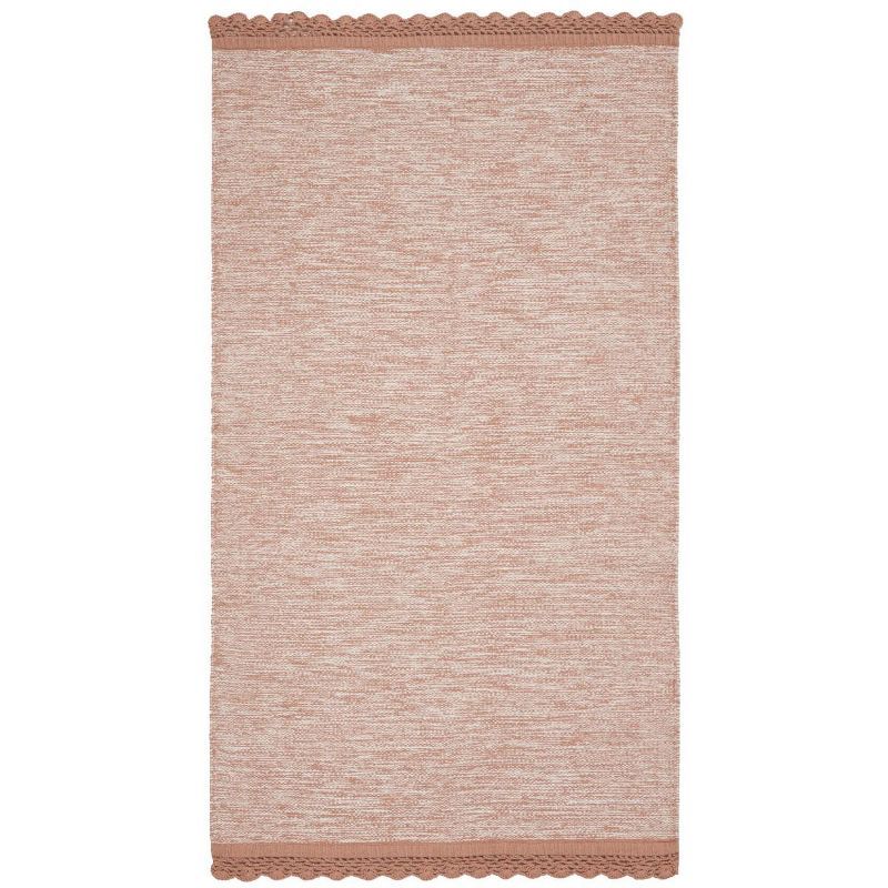 Montauk Light Blue Flat Woven Wool and Cotton Rug, 3' x 5'