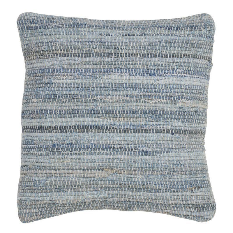 Oversized Denim Chindi Down Filled Square Throw Pillow