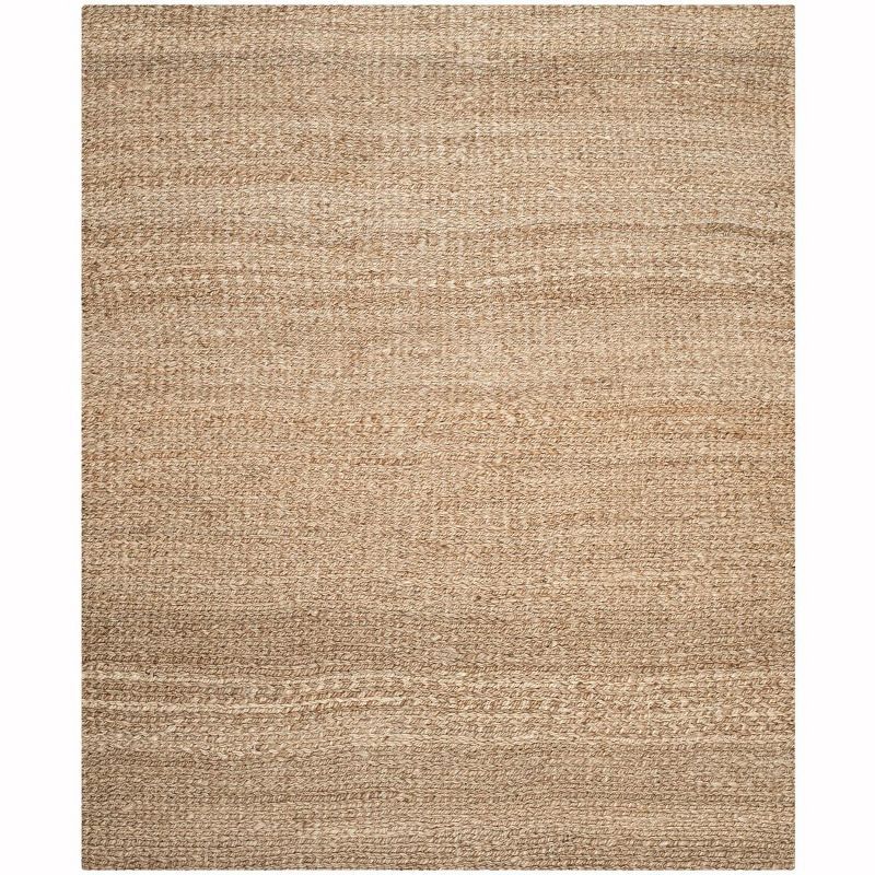 Handmade Tufted Jute Round Area Rug, Natural, 8' x 10'