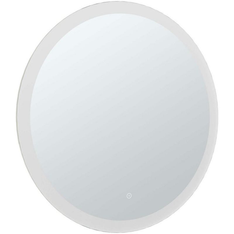 30" Round Frameless LED Bathroom Mirror with Anti-Fog