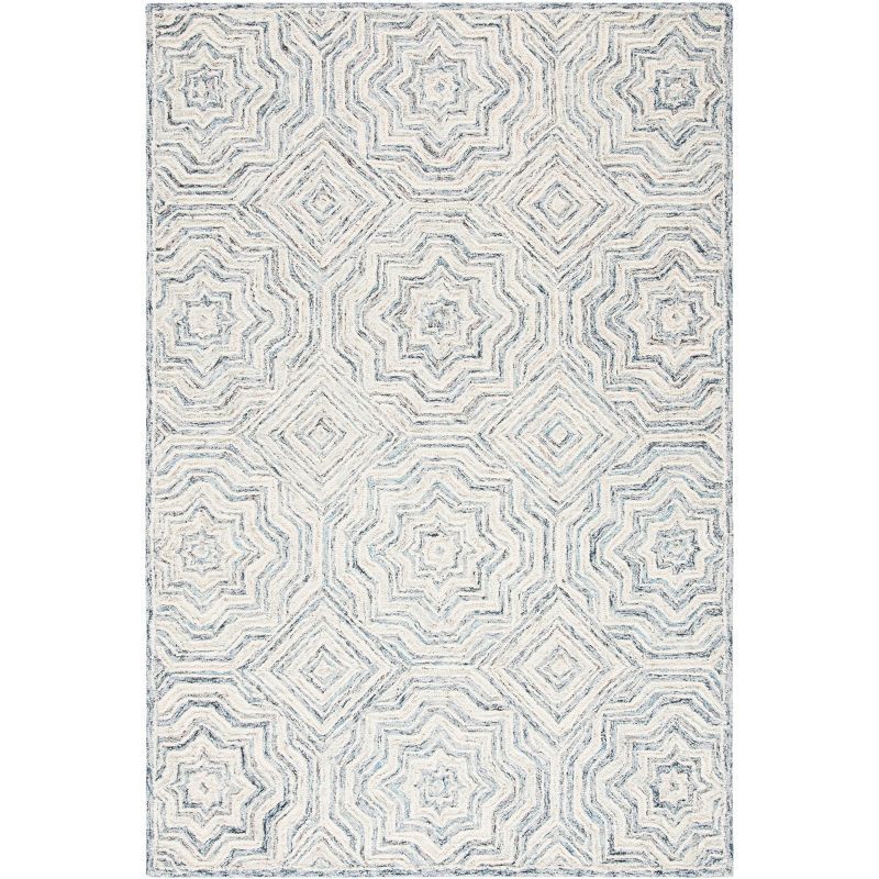 Hand-Tufted Elegance Wool Rug in Blue, 4' x 6'