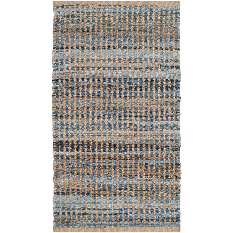 Hand-Knotted Coastal Charm Blue Jute 2' x 3' Area Rug