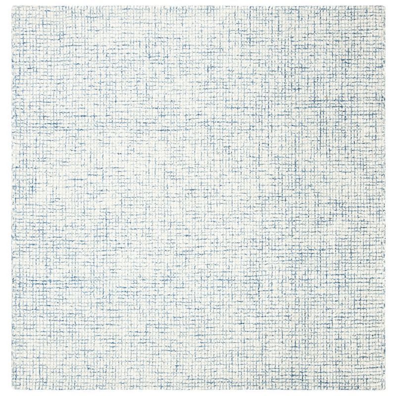Hand-Tufted Harmony Abstract Blue Wool 8' Square Rug
