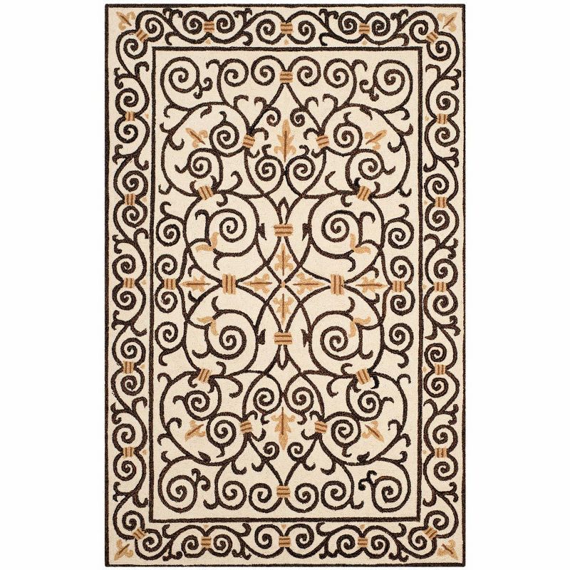 Handmade Ivory Wool 6' x 9' Area Rug