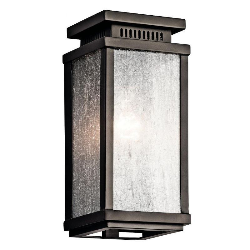 Distressed Bronze 10.75" Rectangular Lantern Wall Sconce