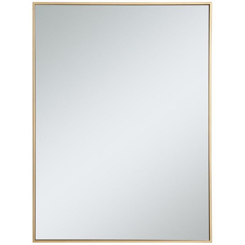 Elegant Gold Framed Rectangular Wall Mirror, 30" x 40"