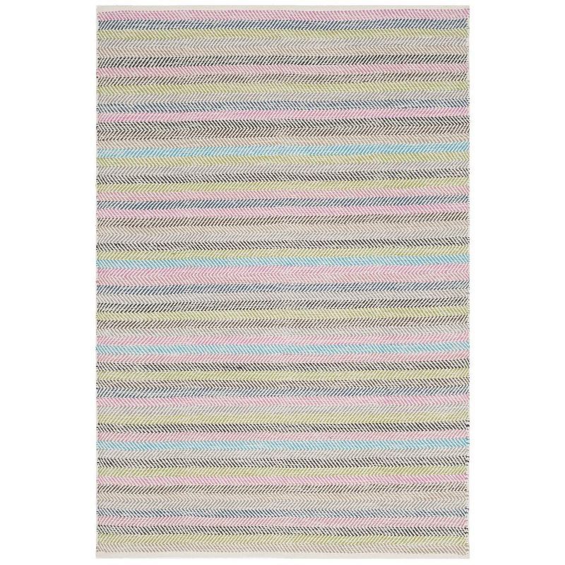 Handwoven Gray Stripe Wool-Cotton Blend 4' x 6' Area Rug