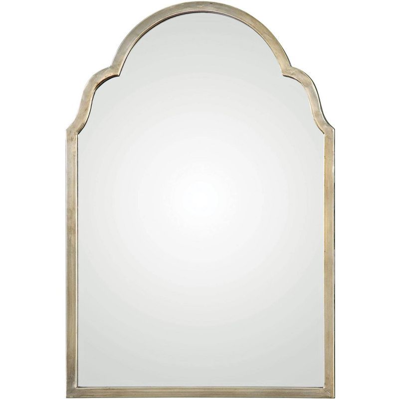 Transitional Silver Champagne Oxidized 20"x30" Rectangular Wall Mirror