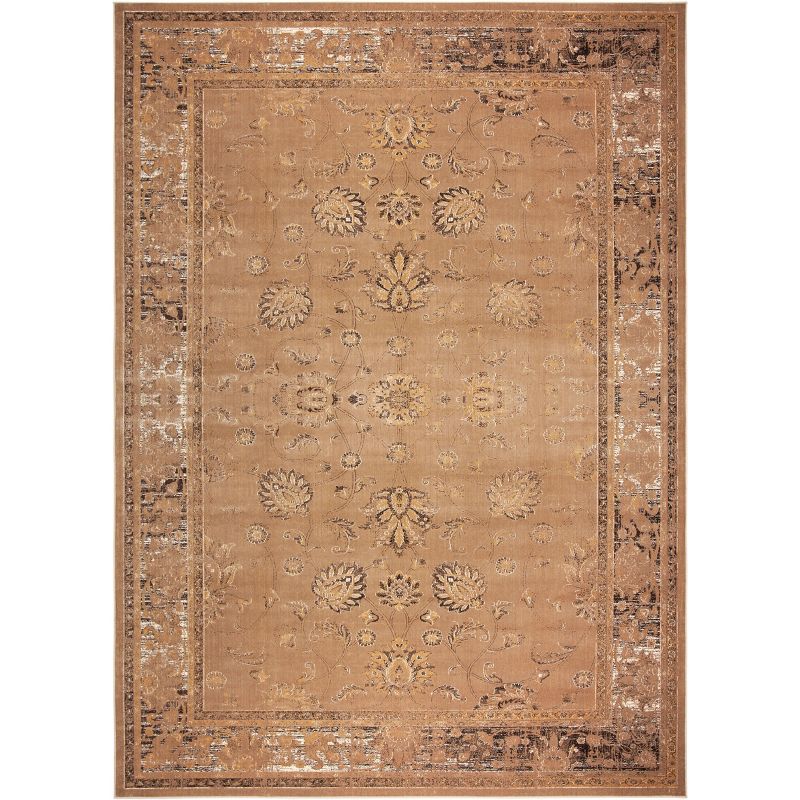 Taupe Elegance Hand-Knotted 9' x 12' Viscose Area Rug