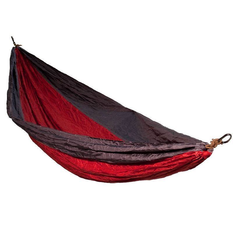 Algoma Red and Gray Nylon Camping Hammock