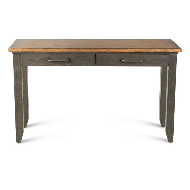 Bear Creek Rustic Two-Tone Rectangular Sofa Table with Storage