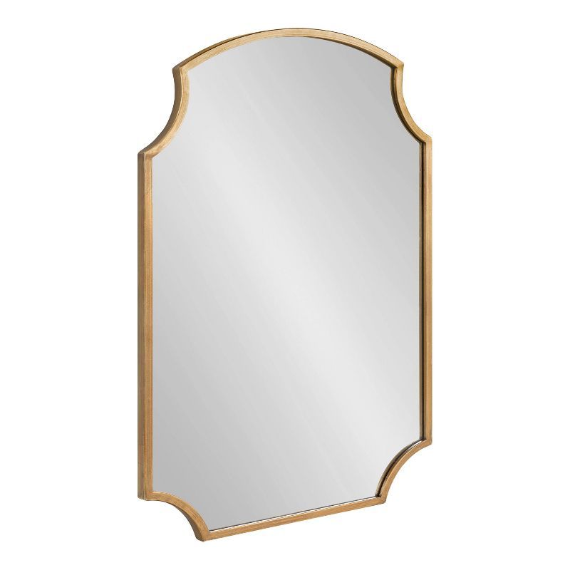 Carlow Antique Gold Scalloped Corner 20x30 Wall Mirror