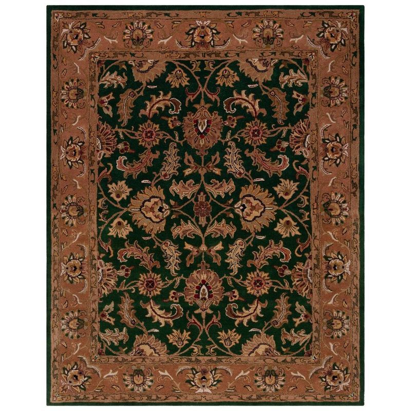 Heritage Dark Green and Gold 9' x 12' Wool Area Rug