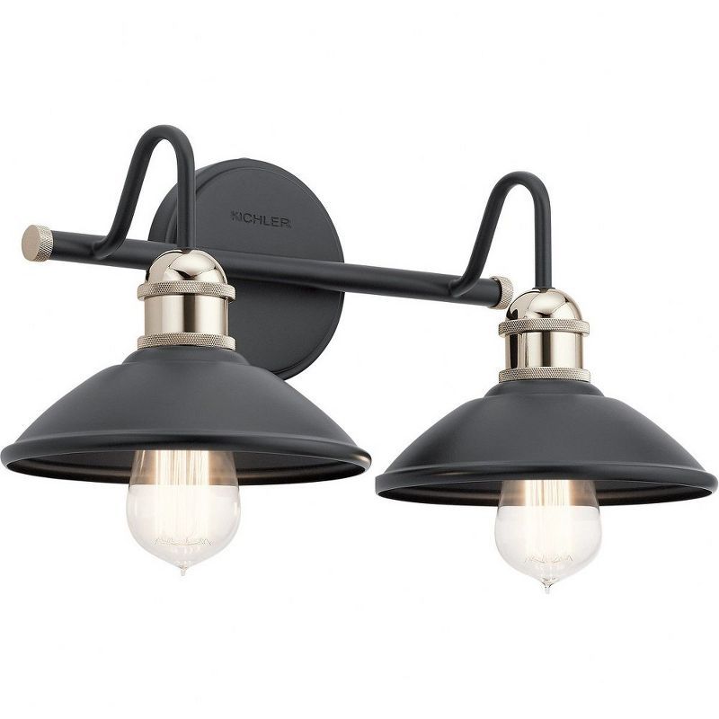 Clyde Black and Bronze 2-Light Wall Sconce