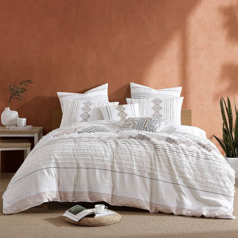 Ivory Cotton Queen Down Alternative Comforter Set