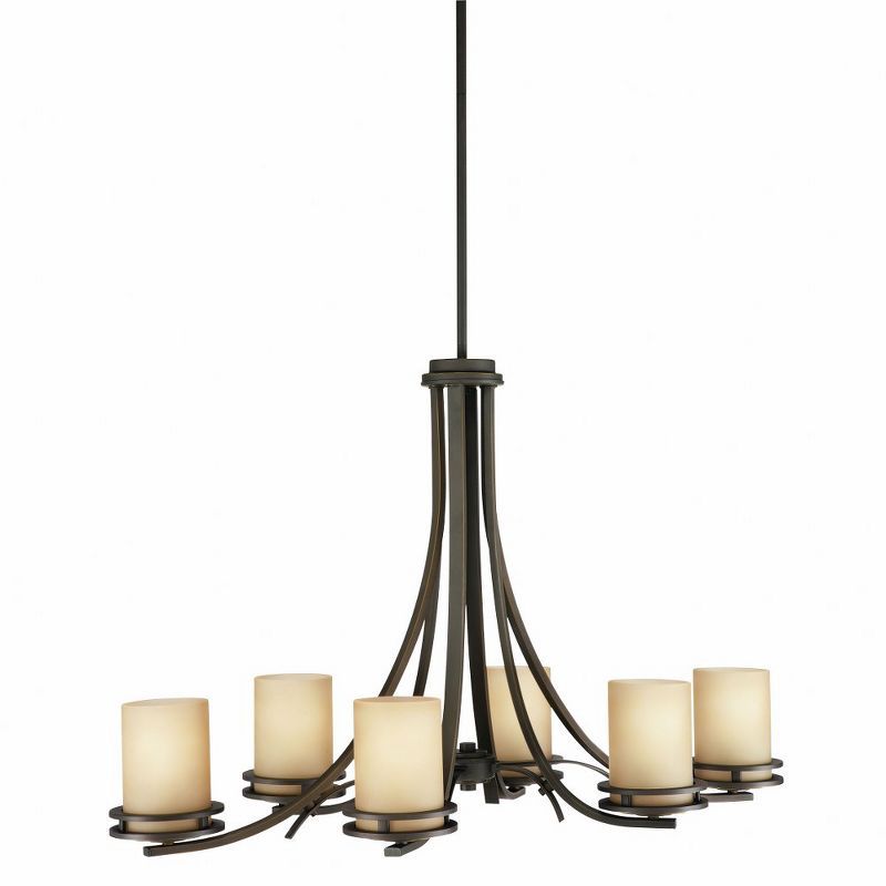 Hendrik 22.75" 6-Light Chandelier with Opal Glass and Nickel