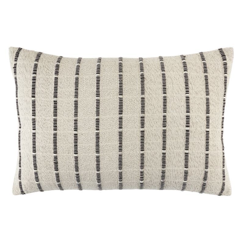 Chic Natural Cotton Corded 27" Throw Pillow