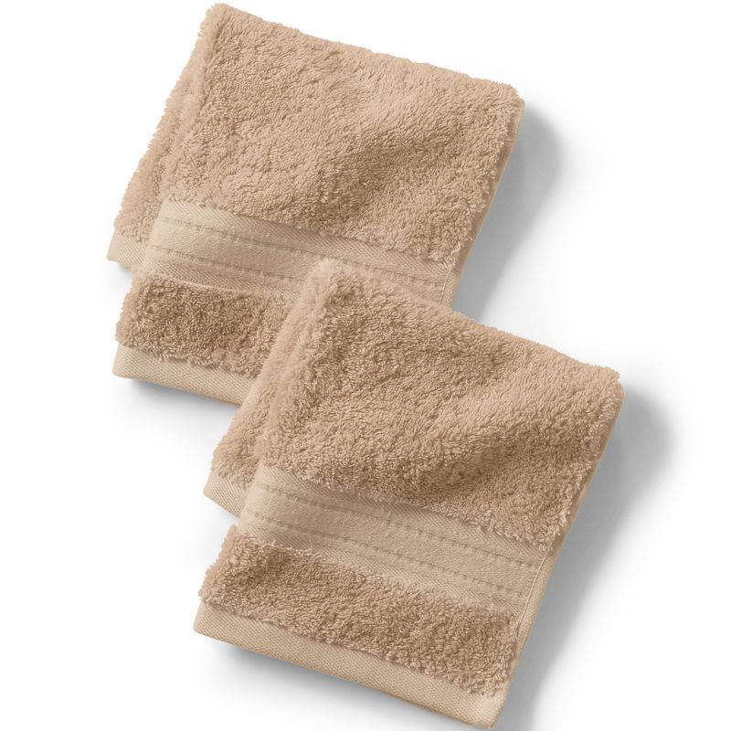 Supima Cotton Heavyweight Beige 2-Piece Washcloth Set