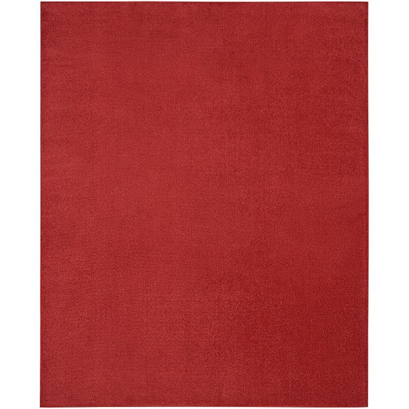 Brick Red 8' x 10' Easy Care Synthetic Area Rug