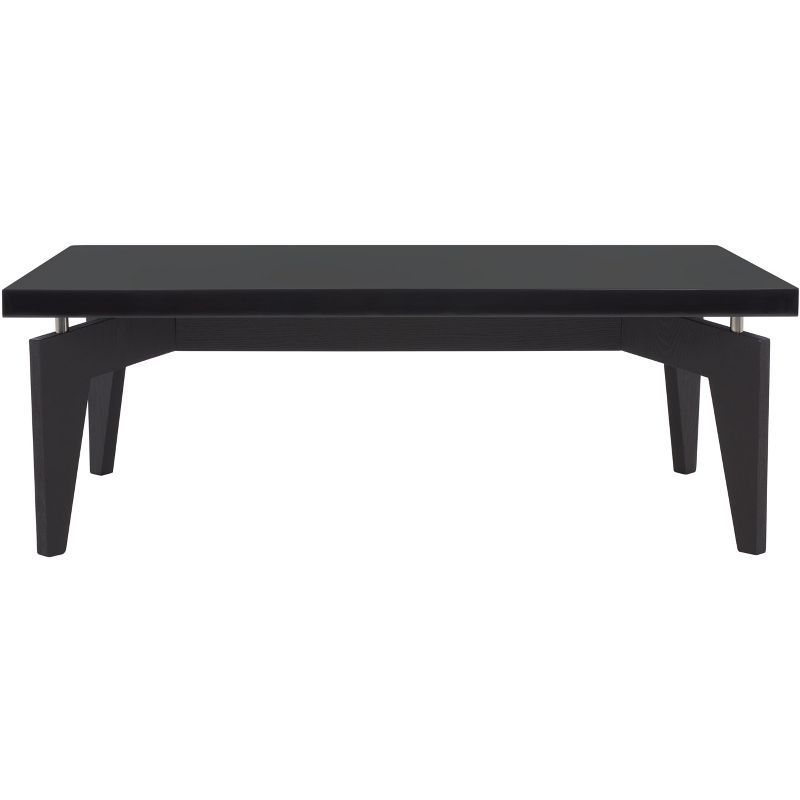 Retro Black and White Lacquered Wood Coffee Table