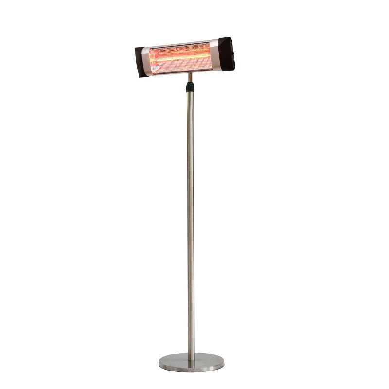 Silver Infrared Electric Pole Mounted Outdoor Heater with Remote