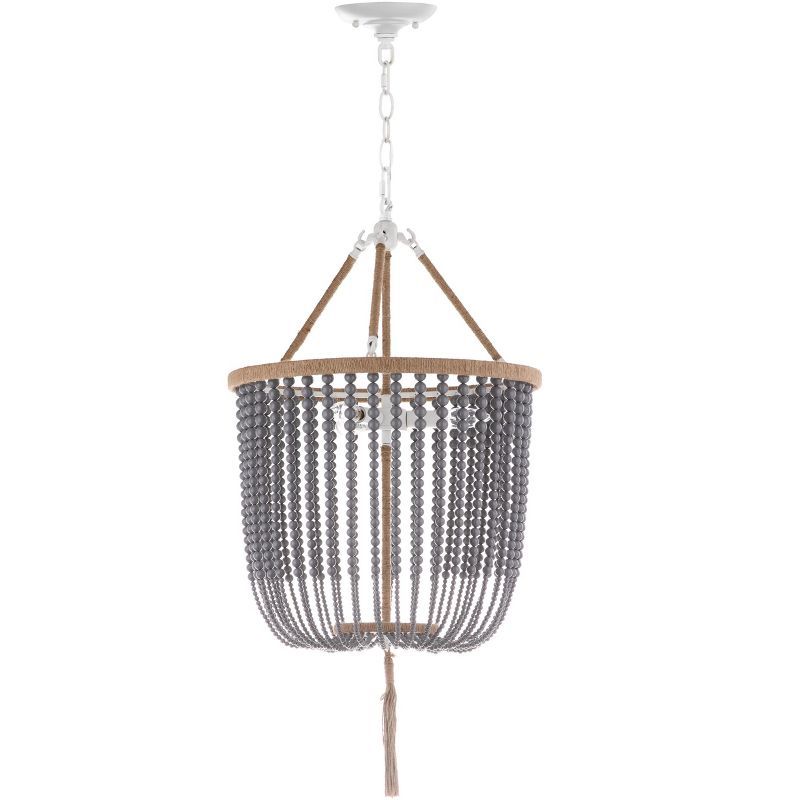 Angie 18" Grey Acrylic Beaded Pendant Light