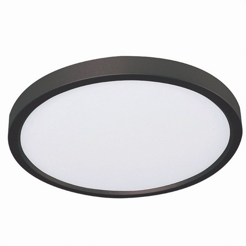 Edge 8" Black LED Round Flush Mount Light