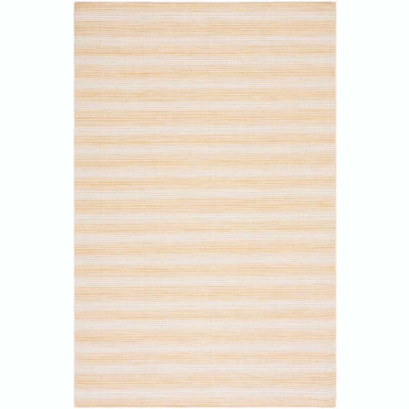 Hampton Yellow Rectangular Synthetic Indoor/Outdoor Rug 4' x 6'