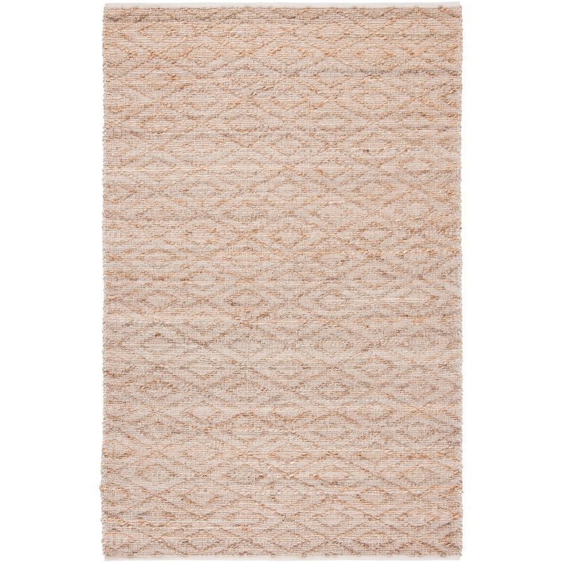 Natural Jute and Cotton Handwoven Rectangular Area Rug