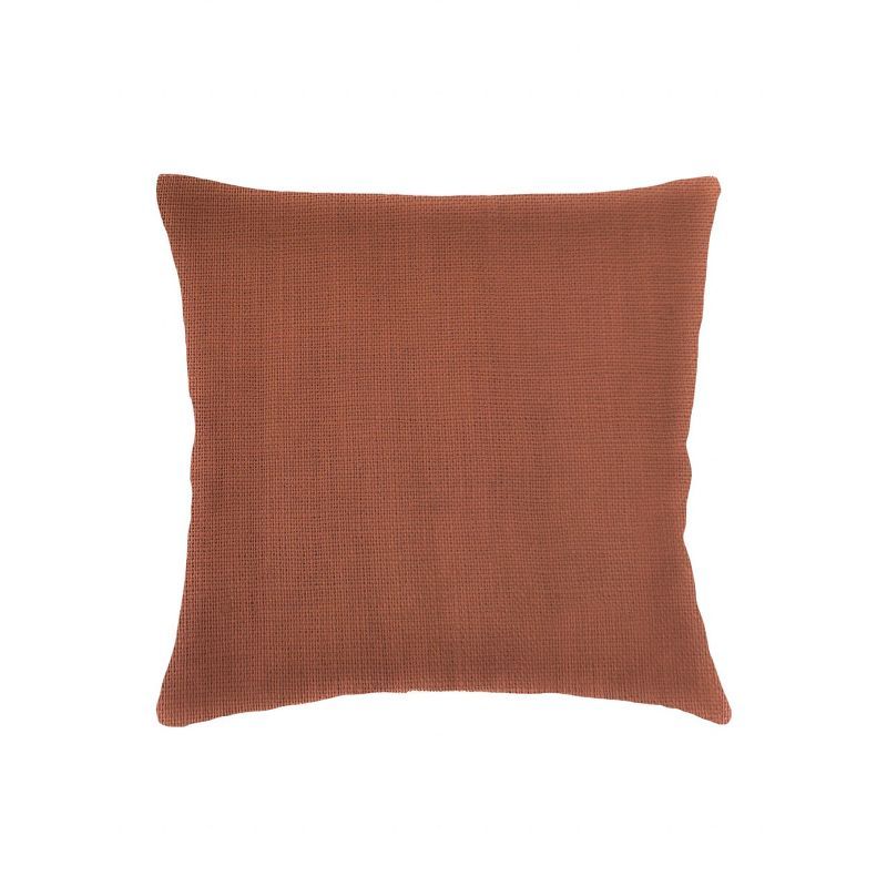 Rustic Orange 20x20 Linen Throw Pillow with Down Fill