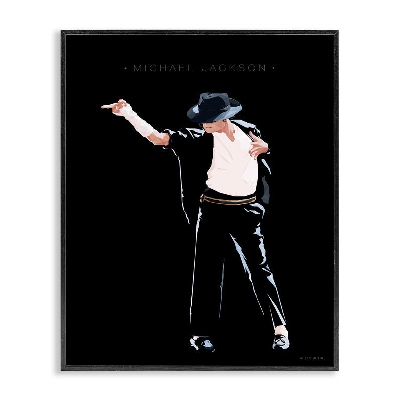 Michael Jackson Black and White Framed Wall Art, 11" x 14"